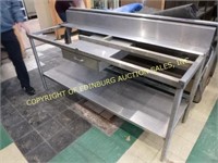 STAINLESS STEEL PREP TABLE WITH ELEC BURNER