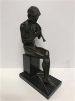 Marcel Kleine, Weimar nude male flutist bronze