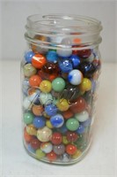 Ball Jar full of vintage marbles