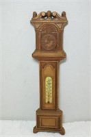 Wall hanging grandfather clock thermometer