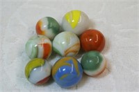 Lot of 8 vintage shooter marbles