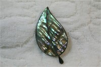 Very Early Sterling Mother of Pearl Brooch