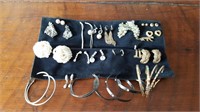 Various Earrings & Leopard Broche