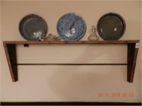 WOODEN WALL SHELF APPROX. 40" L