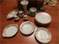 LOT ASSORTED HAND PAINTED CHINA / SOME NIPPON