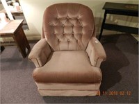 UPHOLSTERED SWIVEL ROCKER