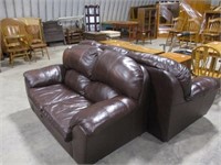 Nice Leather Sofa & Loveseat