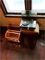 Vanity bench, sears 33/45 record player,