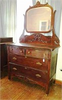 Antique Oak 4 Drawer Dresser