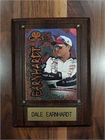 Dale Earnhardt plaque with trading card