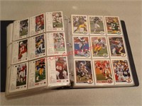 Sports card binder full of football cards Upper
