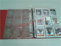 Football card binder full cards Topps chewing gum