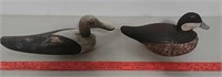 Two wooden duck decoys