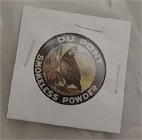 Du Pont Smokeless Powder pin