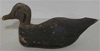 Wooden carved duck decoy