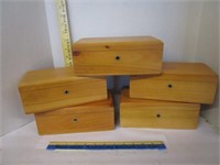 Miniature pine cedar chest with keys