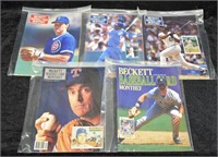 5 pcs. Vintage Beckett Baseball Monthly  90 - 91