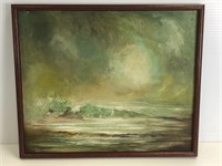 Green Ocean Painting by Ben Marcune