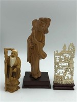 3 Asian Carvings