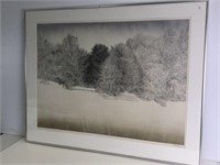 Black and White Treeline Print