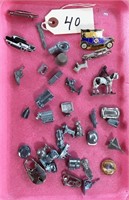 Assorted lot of leaded horses, pins and more