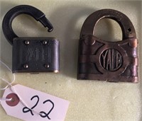 2 Yale locks, no keys