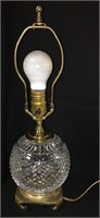 Crystal And Brass Parlor Lamp
