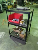 Cart with contents including chain, regulator,