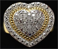 Ladies Diamond Heart Ring