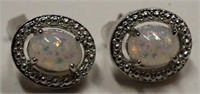 Ladies Opal Estate Earrings