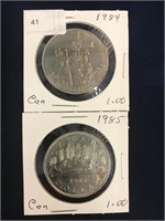 2 Canadian Dollars - 1984 and 1985