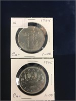 1984 and 1985 Canadian Dollars