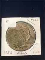 1922 USA Silver Dollar