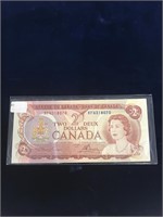 1974 Canadian Two Dollar Bill