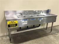 Stainless Steel 4 Compartment Sink w/ 2