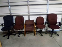 5 office chairs