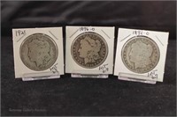 (3) Morgan Silver Dollars: