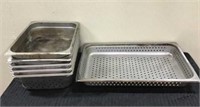 Stainless Steel Trays- 1 Large & 5 Small