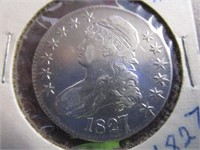 1827 Bust Half Dollar before Civil War