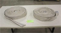 (2) Fire Hoses, Approx 1 1/2"x50FT Each, (1) Has