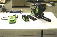 Green Works Battery Operated Chainsaw 40V Lithium