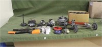 Assorted Engine Parts, CB Radio, (2) Lawn Mower &