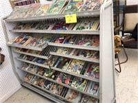 Large selection of comics & 1 rack