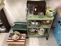 Vintage rack, vintage kitchen items ++