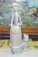 Lladro Large Figurine # 4815 " Girl with Goose