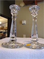 Stunning Signed Heisey Candlestick Holders 7&1/2"