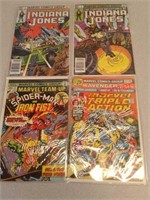 4  Marvel comic books in plastic
