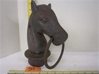 Cast iron horse head for hitching post;