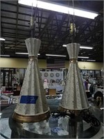 Pair Of Ceramic Mid-century Modern Table Lamps