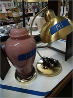Pair Of Lamps Mid Century Brass